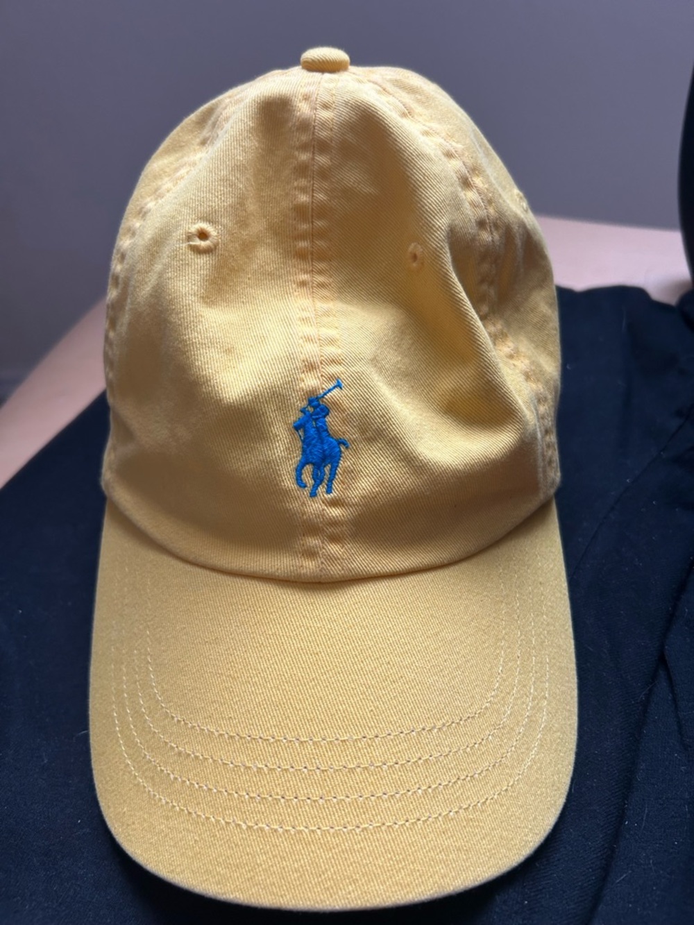 Polo by Ralph Lauren Yellow Hat with Navy Label
